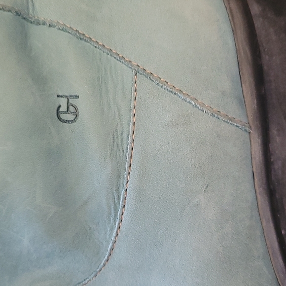 Groundhog Leather Booties. TEAL Sz 6 - Picture 2 of 8